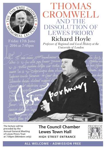 Lewes Priory Hoyle lecture poster 2016
