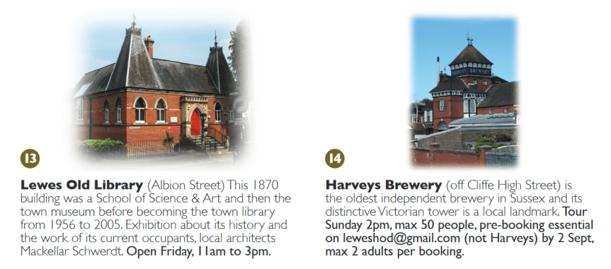 Heritage Open Days leaflet, detail