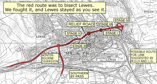 Proposed Lewes relief road