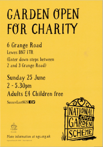 Garden open for charity 2017