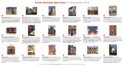 Lewes Heritage Open Days 2018 leaflet