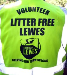 Litter Free Lewes jacket sponsored by Friends of Lewes