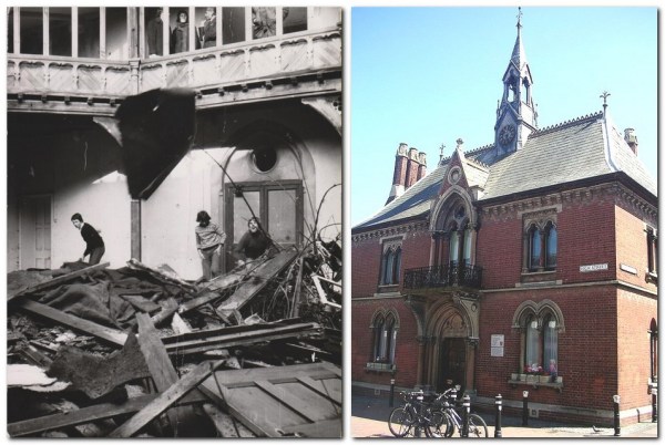 Fitzroy House, Lewes, derelict interior, exterior