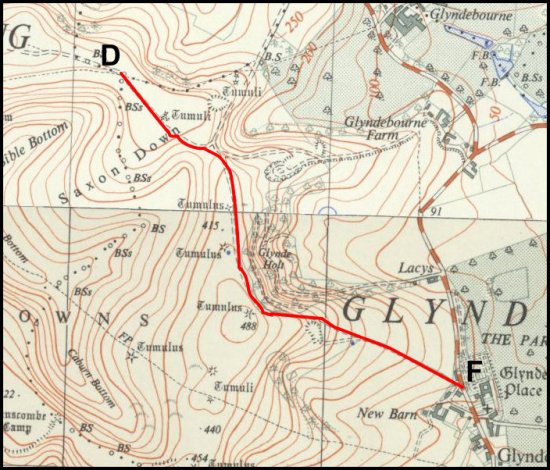 Revised application map showing a lost right of way