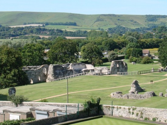 lewes priory from mound, helen poole