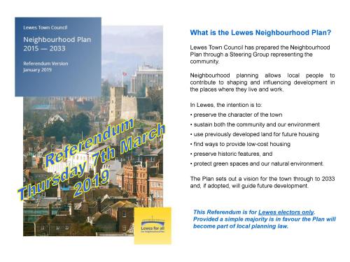 Lewes Neighbourhood Plan Referendum leaflet