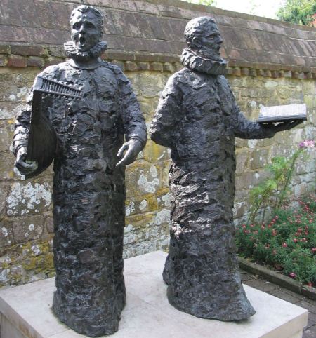 Madrigal singers sculpture at Grange Gardens, Lewes