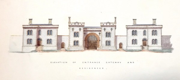 Elevation of proposed Lewes Prison, ESRO