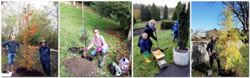 FoL planting trees at Lewes Cemetery