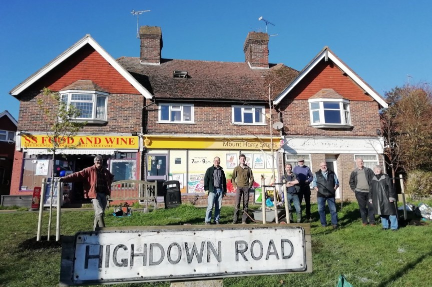 Trees planted in Highdown Road, Lewes
