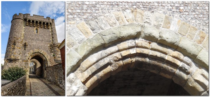 Lewes Castle Barbican, and its Greensand arch