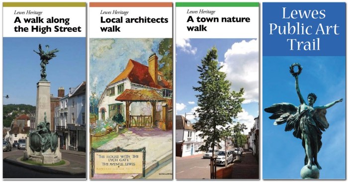 Lewes self guided walks leaflets