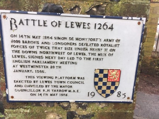 Battle of Lewes plaque
