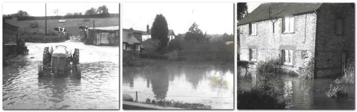 1960 flooding at Littledown Farm and Villas, and Barrack Cottage