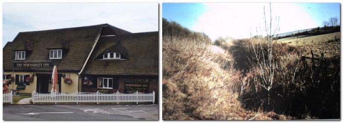 Newmarket Inn (left), spring (right)