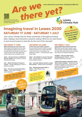 Lewes Climate Hub Are we there yet poster
